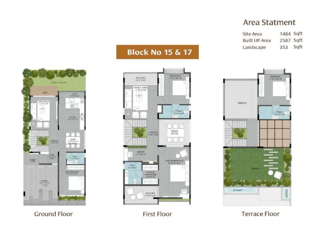 Gravity Smera Gardens Block 15 and 17 West 2,587 sq.ft. 4 BHK villa floor plan Gravity Smera Gardens Block 15 and 17 West 2,587 sq.ft. 4 BHK villa floor plan